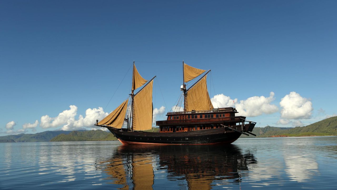  Alila Purnama is a traditional Indonesian wooden two-masted phinisi boat fitted with every conceivable luxury.