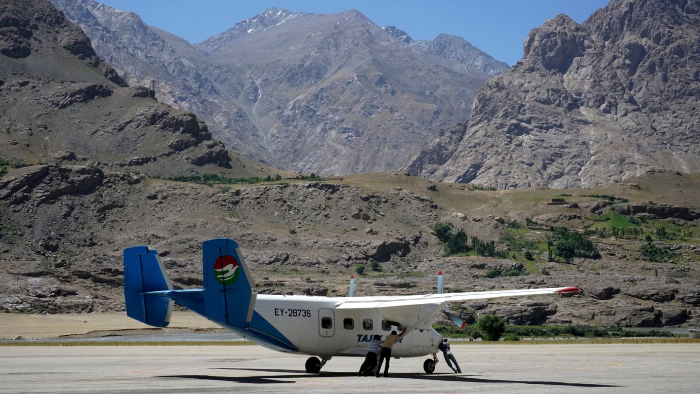 <strong>Tajik Air: </strong>Tajik Air operates daily flights between the capital, Dushanbe, and Khorugh, the capital of the Gorno-Badakhshan Autonomous Oblast in the eastern part of Tajikistan. It has a fleet of just two Antonov An-28s that fly this particular route as other planes struggle to operate on such short runways. Prior to take-off, the old Soviet-built workhorse needs to be manually turned around on the runway before the engines are started. 