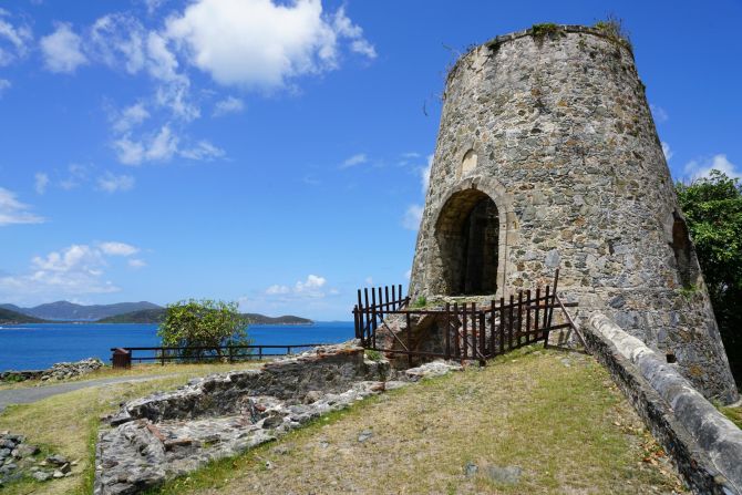 The historic<a  target="_blank" target="_blank"> Annaberg Plantation</a> ruins are located within Virgin Islands National Park on St. John.