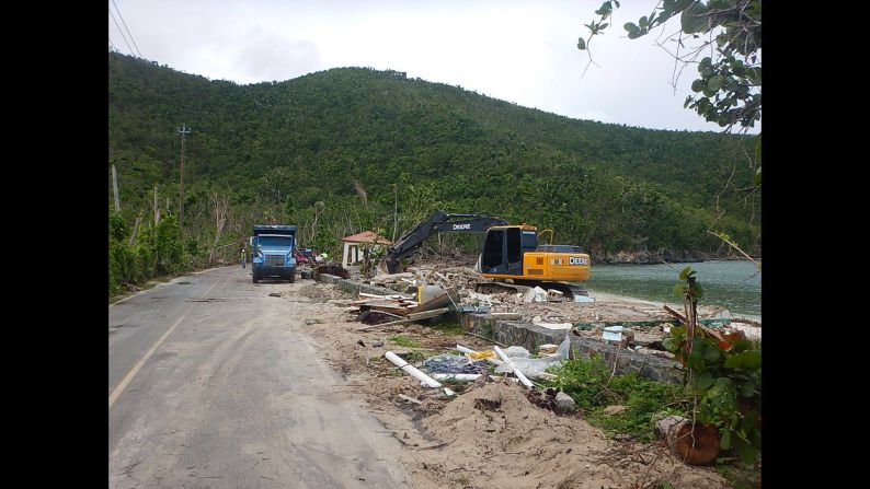 Maho Bay Beach, which was littered with debris, has also been cleaned up and reopened to visitors.