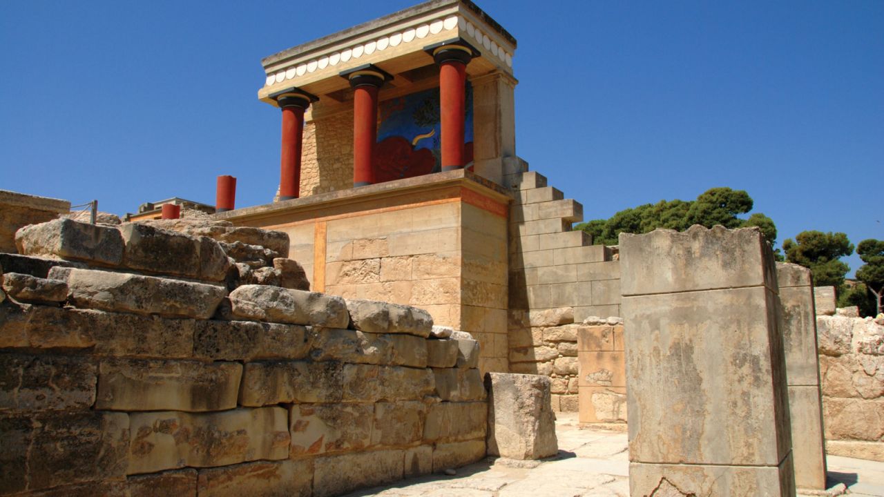The palace of Knossos was the capital of the Minoan civilization, the first in Europe.
