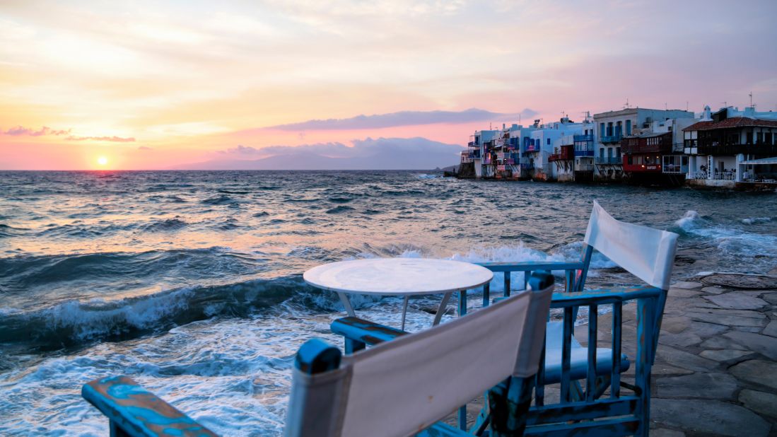 <strong>Mykonos, Little Venice</strong>: Little Venice in Mykonos has beautiful houses built all the way to the wave line. It's a spectacular place to watch the sunset over the water.