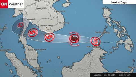 Tropical Storm Tembin forecast graphic, 12/23/17