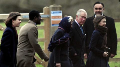 Charles, Prince of Wales, attended the traditional Christmas Day service.