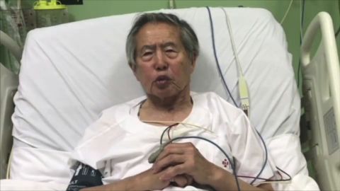 Alberto Fujimori made a video statement on Facebook after days of protests against his pardon.