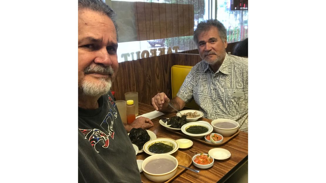 The brothers shot a selfie at one of their many lunches together.