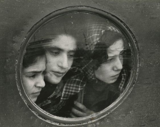 "Jewish Teenage Refugees from Iraq -- Landing at Lydda Airport, Tel Aviv, Israel" by Ruth Orkin (1951).
