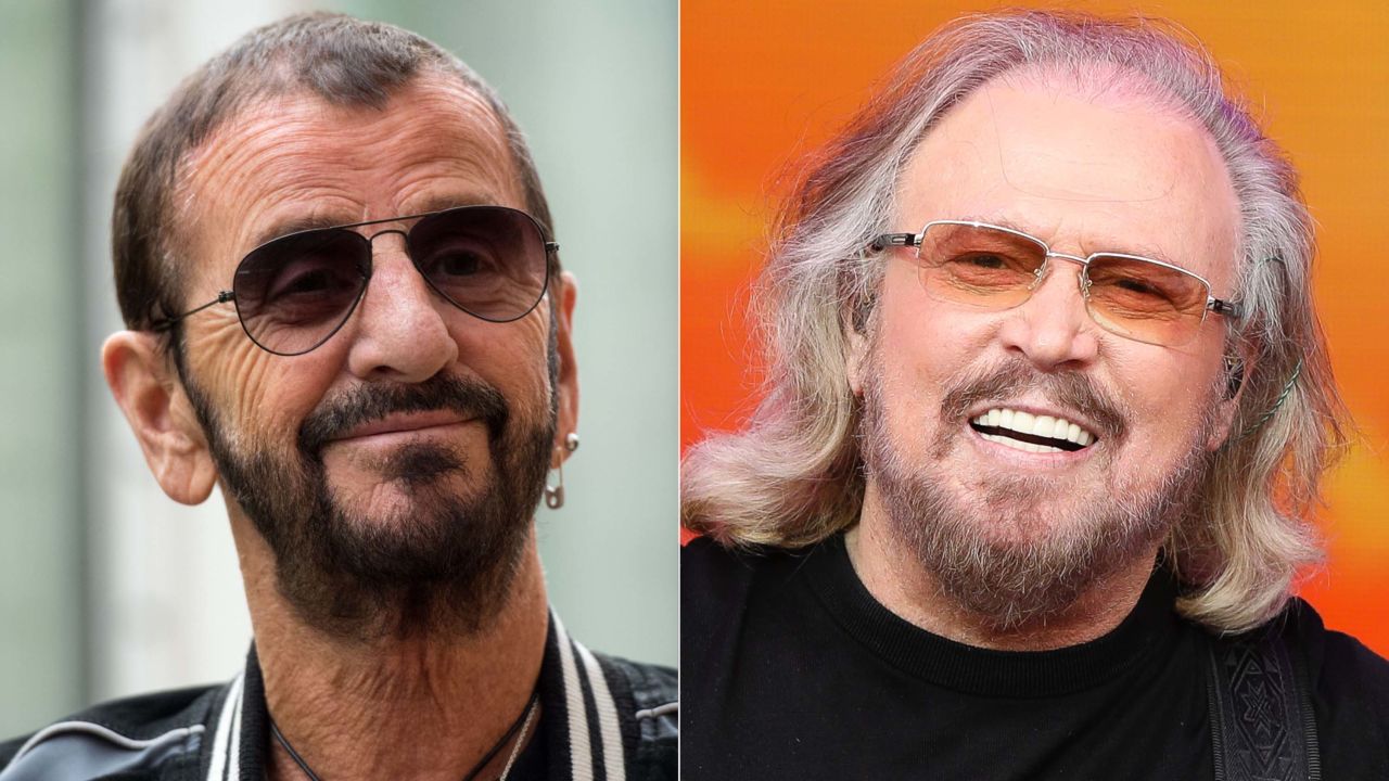 Musicians Ringo Starr (L) and Barry Gibb have been awarded knighthoods. 