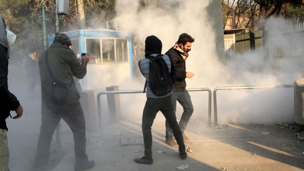 A demonstration at the University of Tehran on Saturday.