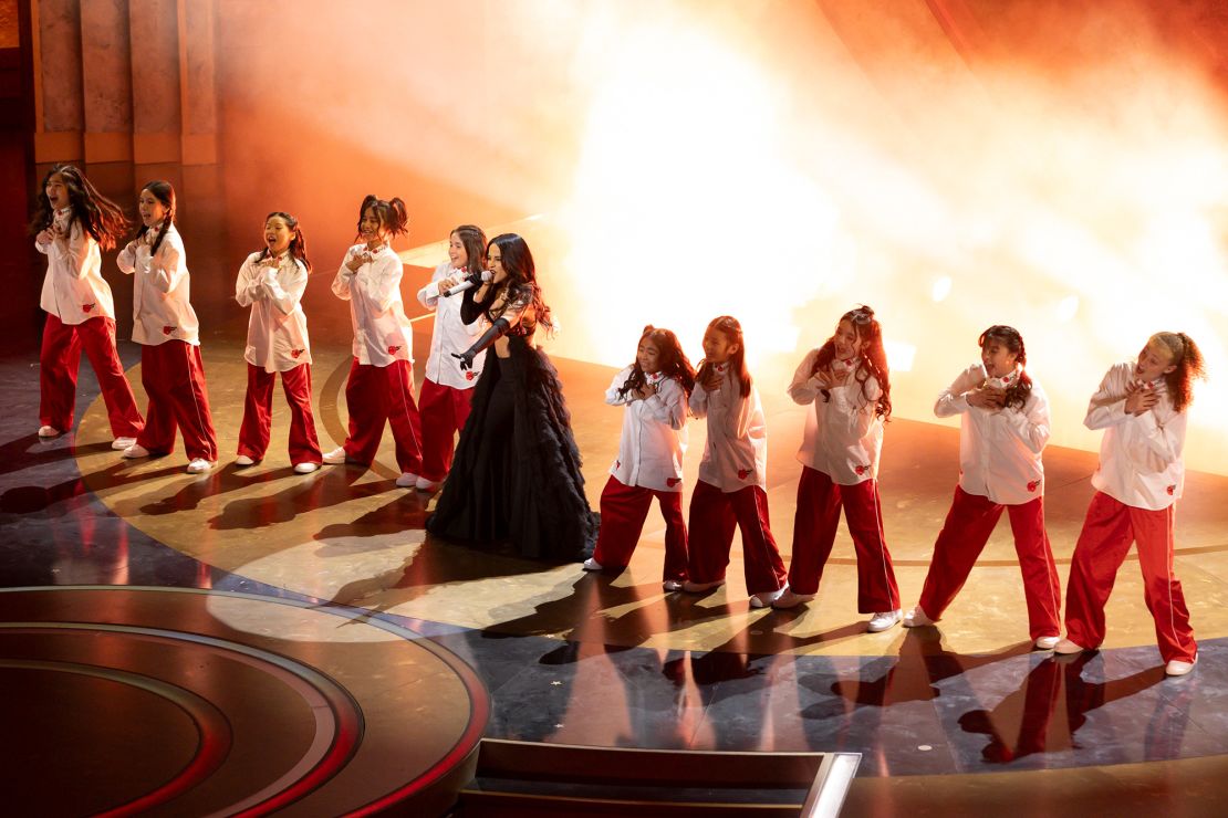 Becky G performs during the 96th Academy Awards.