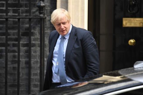 Boris Johnson leaves Downing Street after a Cabinet meeting on Wednesday.