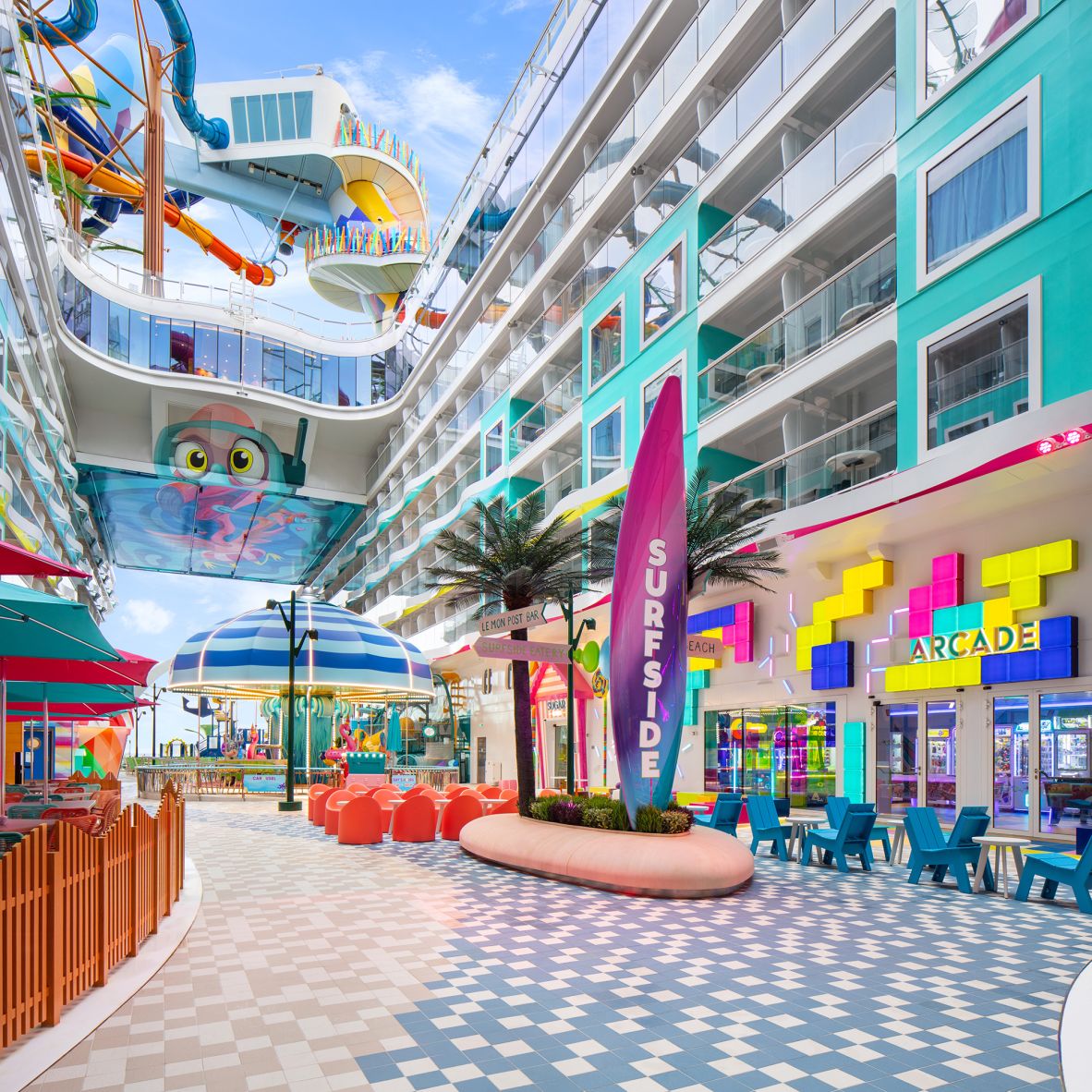 <strong>Surfside Eatery: </strong>One of the dining options on Deck 7 of Star of the Seas.