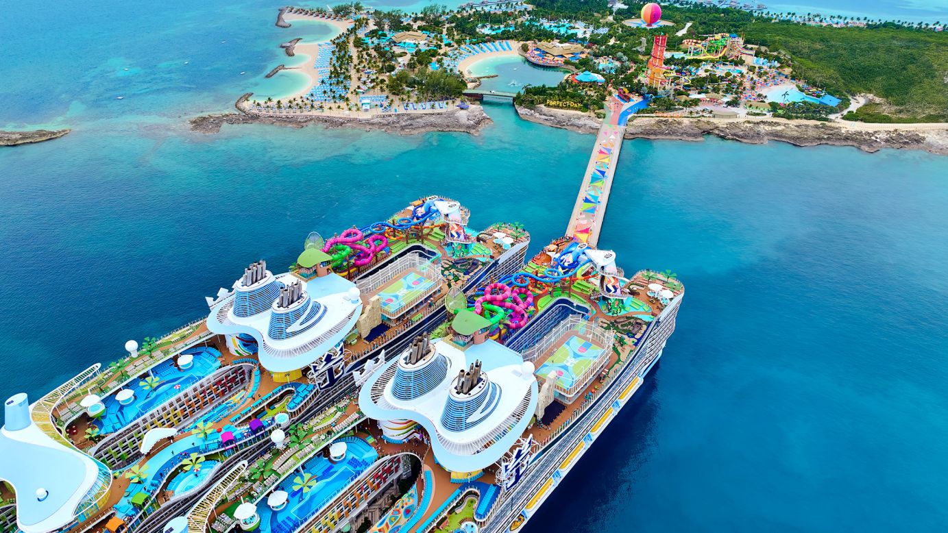 <strong>Iconic: </strong>In August 2025, Royal Caribbean’s mega-ships Icon of the Seas and Star of the Seas met for the first time at Royal Caribbean’s private island, Perfect Day at CocoCay in The Bahamas.