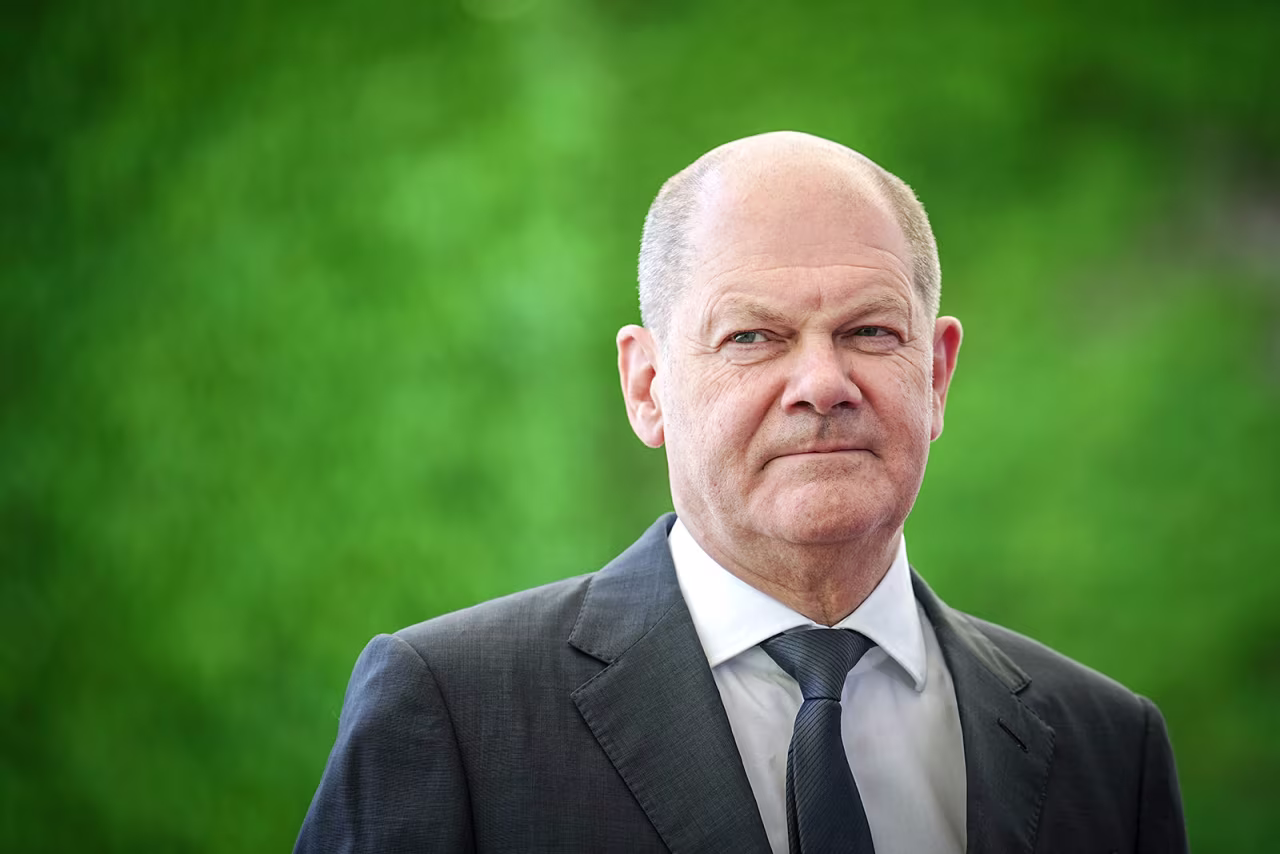 German Chancellor Olaf Scholz attends a meeting in Berlin, Germany, on June 9. 