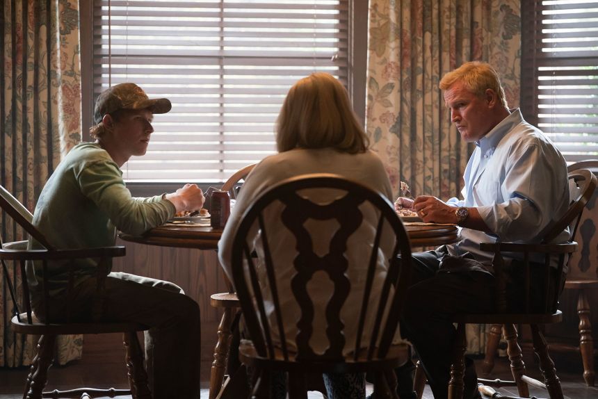 Johnny Berchtold appears as Paul, Patricia Arquetteas Maggie and Jason Calrke as Alex in Hulu’s “Murdaugh: Death in the Family."