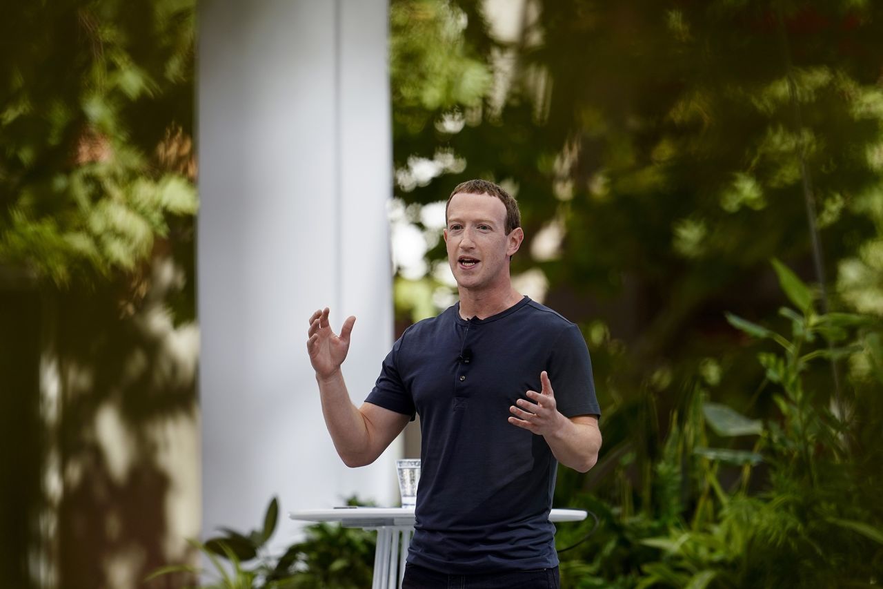 Meta CEO Mark Zuckerberg speaks during the tech giant's Connect developer conference on September 27,  in Menlo Park, California.