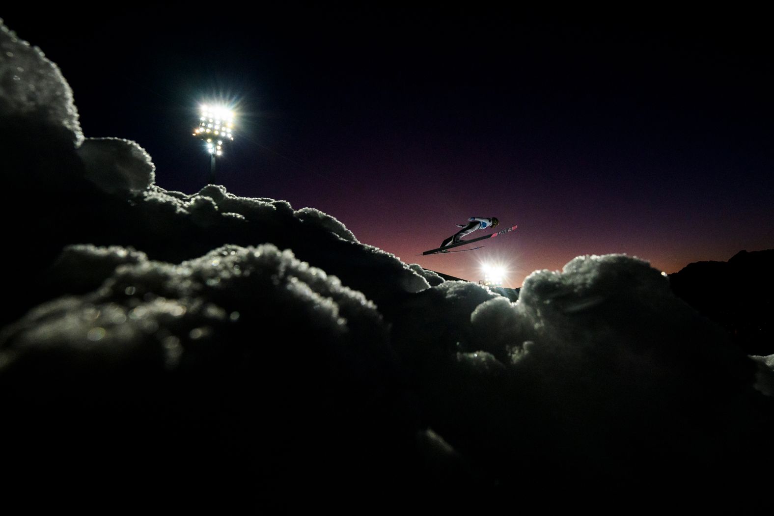 Finnish ski jumper Antti Aalto competes at the Four Hills Tournament in Oberstdorf, Germany, on Saturday, December 28.