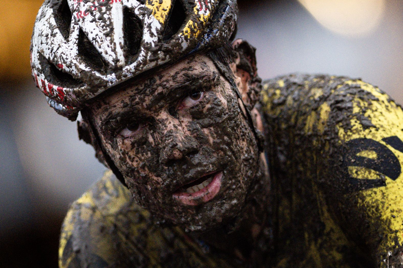 Cyclist Wout van Aert competes in a Cyclocross World Cup race in Dendermonde, Belgium, on Sunday, January 5. He went on to win the event.