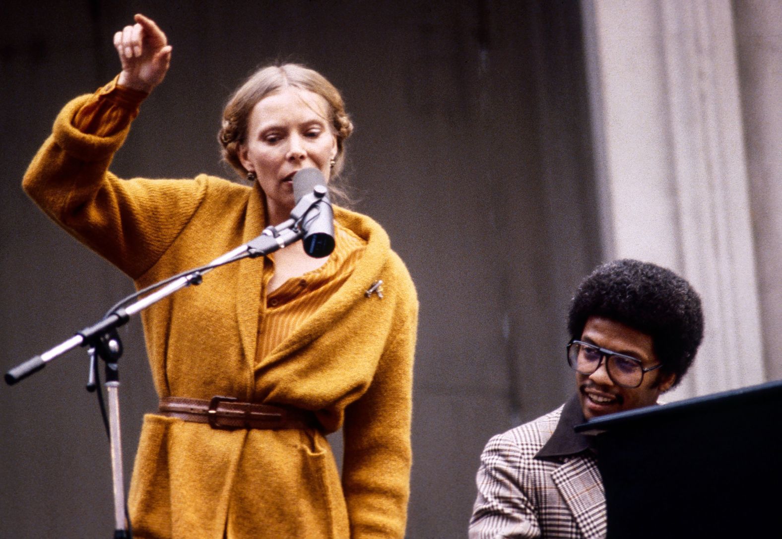 Mitchell and Herbie Hancock perform during the Berkeley Jazz Festival in 1978. In 2007, Hancock released "River: The Joni Letters" an album covering a handful of Mitchell's songs.