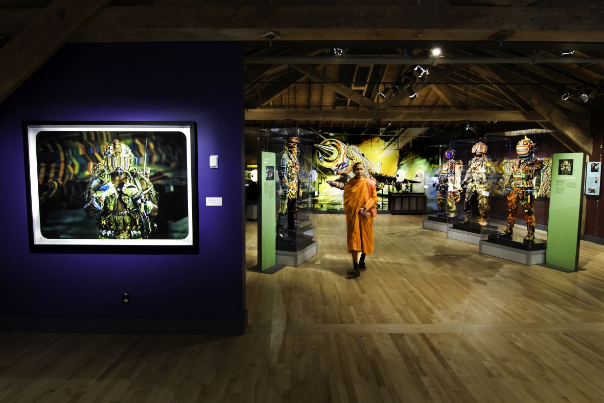 The Museum of Flight in Seattle exhibited the MiG-21 in June along with other items from “Weapons of Mass Production,” including costumes and AK-47s. Ziman said that after touring the plane the plan is to sell it, with some of the proceeds funding educational scholarships for children of Ndebele artisans, as well as art therapy classes in Ukraine.