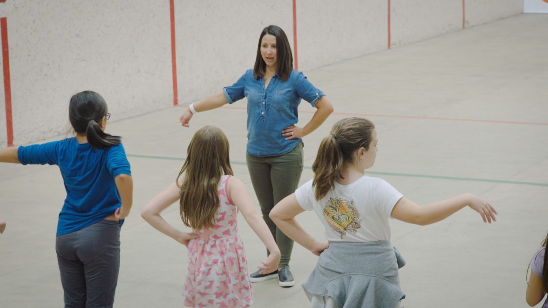 Children work on their Basque dancing in a class in Boise.