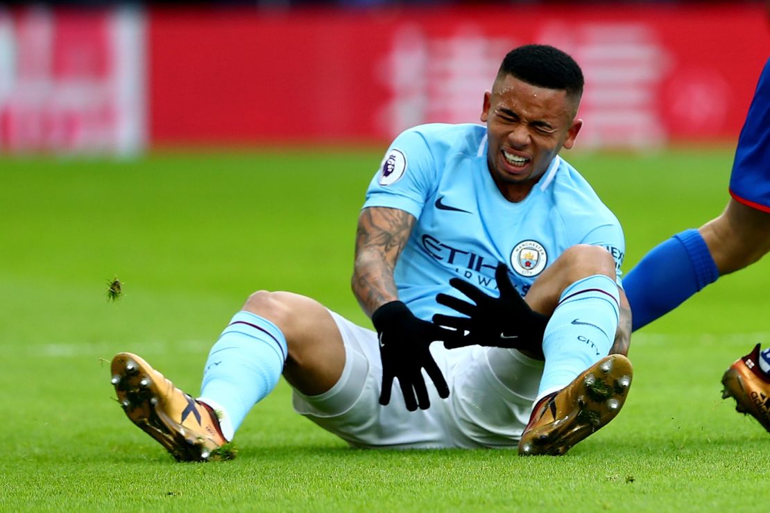City's in-form striker Jesus suffered a suspected knee injury against Crystal Palace.