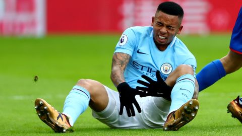 City's in-form striker Jesus suffered a suspected knee injury against Crystal Palace.