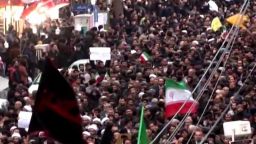 An image grab taken from a broadcast by Islamic Republic of Iran Broadcasting (IRIB) on January 1, 2018, shows Iranians chanting slogans as they march in support of the government in the northwestern city of Zanjan. / AFP PHOTO / Handout / RESTRICTED TO EDITORIAL USE - MANDATORY CREDIT "AFP PHOTO / HO / IRIB" - NO MARKETING NO ADVERTISING CAMPAIGNS - DISTRIBUTED AS A SERVICE TO CLIENTS 
NO RESALE - NO BBC PERSIAN / NO VOA PERSIAN / NO MANOTO TVHANDOUT/AFP/Getty Images