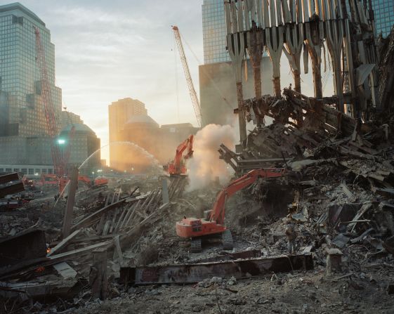"I spent nine months photographing inside ground zero. Even though this was a place where a great tragedy occurred, there were moments when nature, in the form of light or weather, produced startlingly beautiful effects. It was my responsibility as the artist-historian to respond to beauty even when it appeared over what might seem to be a place reserved for the tragic."