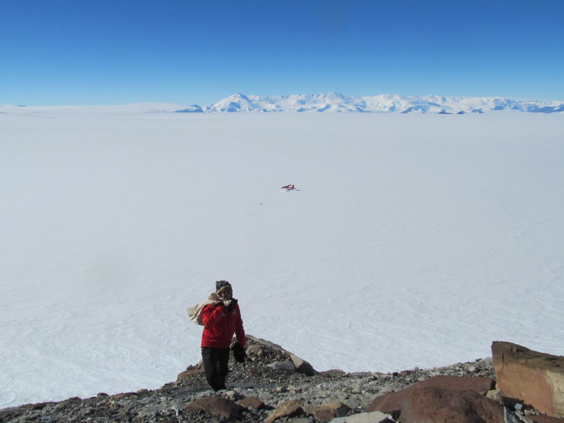 Erik Gulbranson on site in Antarctica.