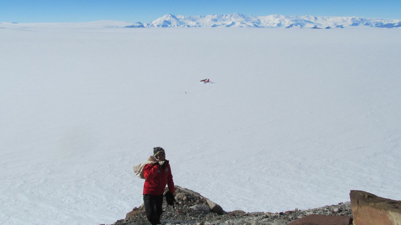 Erik Gulbranson on site in Antarctica.