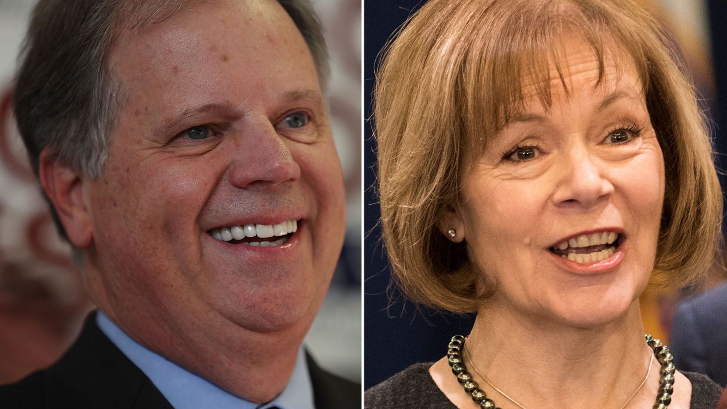 Doug Jones and Tina Smith are two Democrats scheduled to be sworn into the US Senate on Wednesday. 