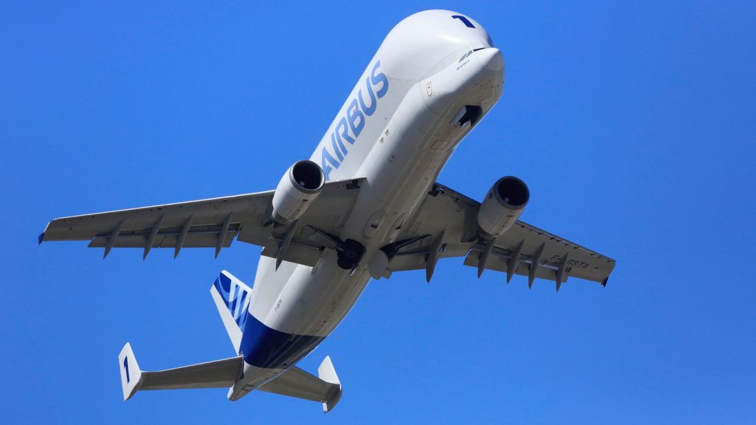 <strong>Airbus Beluga: </strong>The Beluga -- named for the whale it so closely resembles -- was designed by Airbus to transport aircraft components between European production sites and its final assembly lines in Toulouse, Hamburg and Seville. 