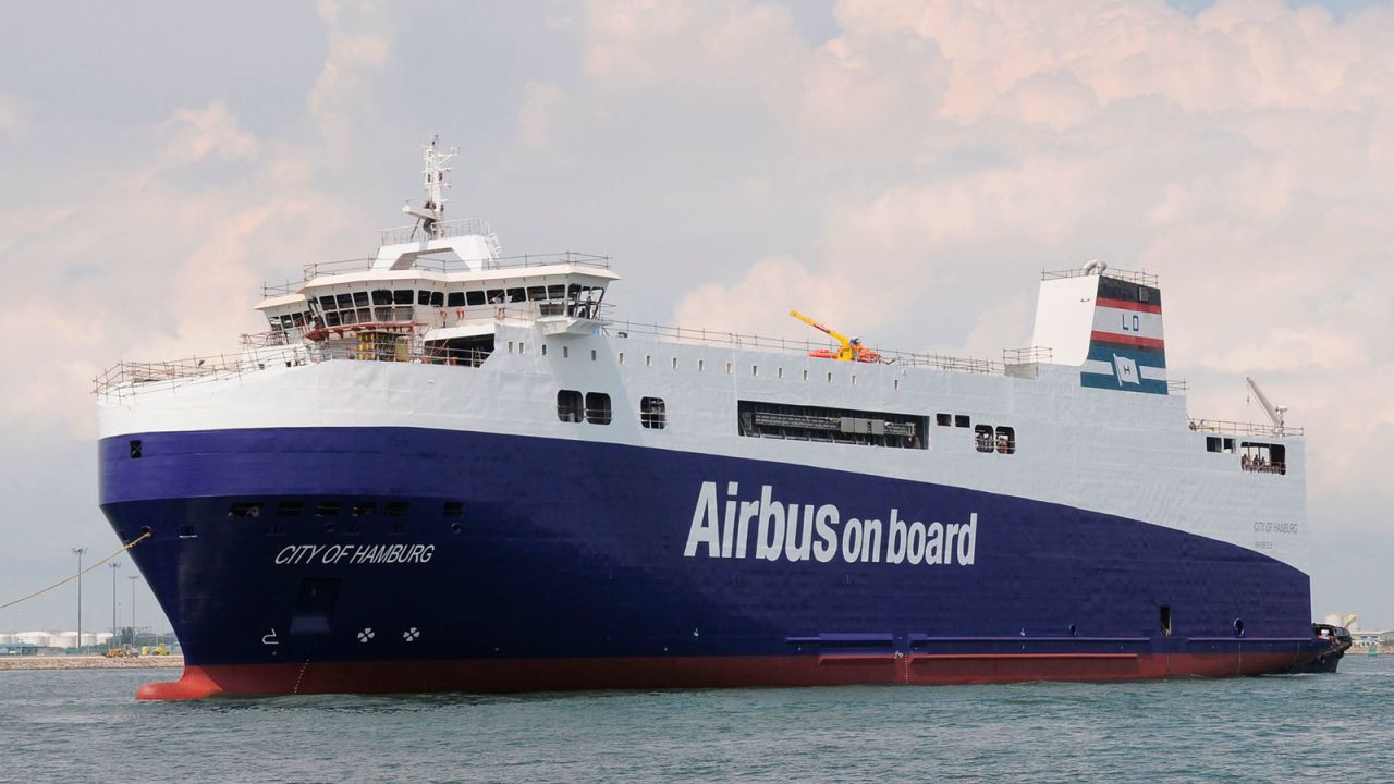 The parts too big to travel by air are transferred to France on specially designed vessels.
