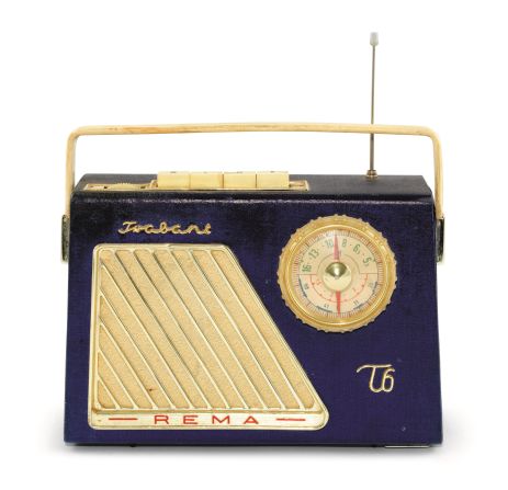 A Rema Trabant T6 plastic portable radio from 1964.