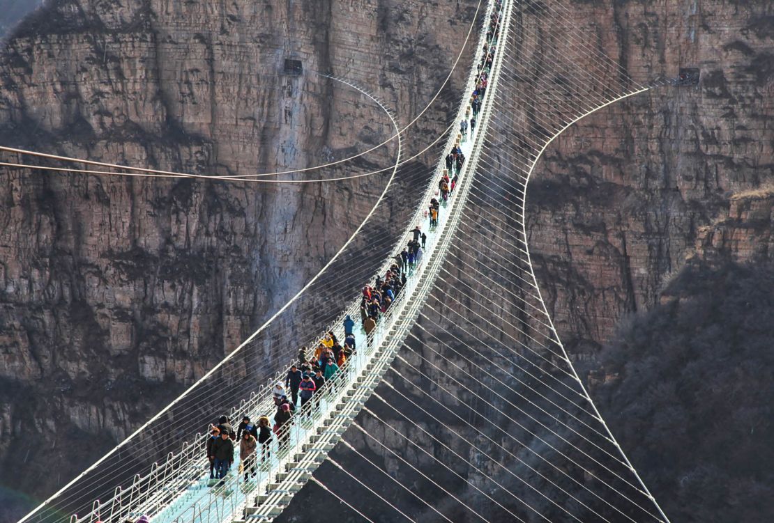 Suspended animation: China's new record-breaking bridge.