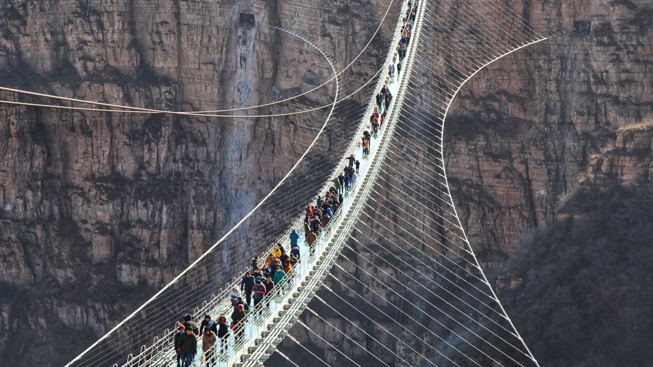 Suspended animation: China's new record-breaking bridge.
