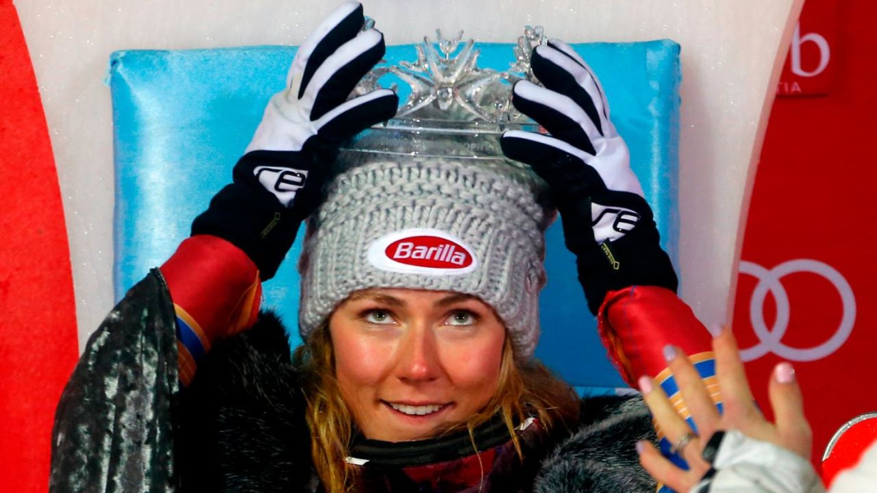 ZAGREB, CROATIA - JANUARY 03: Mikaela Shiffrin of USA in action during the Audi FIS Alpine Ski World Cup Women's Slalom on January 3, 2018 in Zagreb, Croatia. (Photo by Christophe Pallot/Agence Zoom/Getty Images)