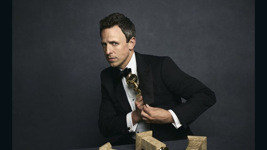 GOLDEN GLOBE AWARDS -- 75th Annual Golden Globe Awards -- Pictured: Host Seth Meyers -- (Photo by: Lloyd Bishop/NBC)