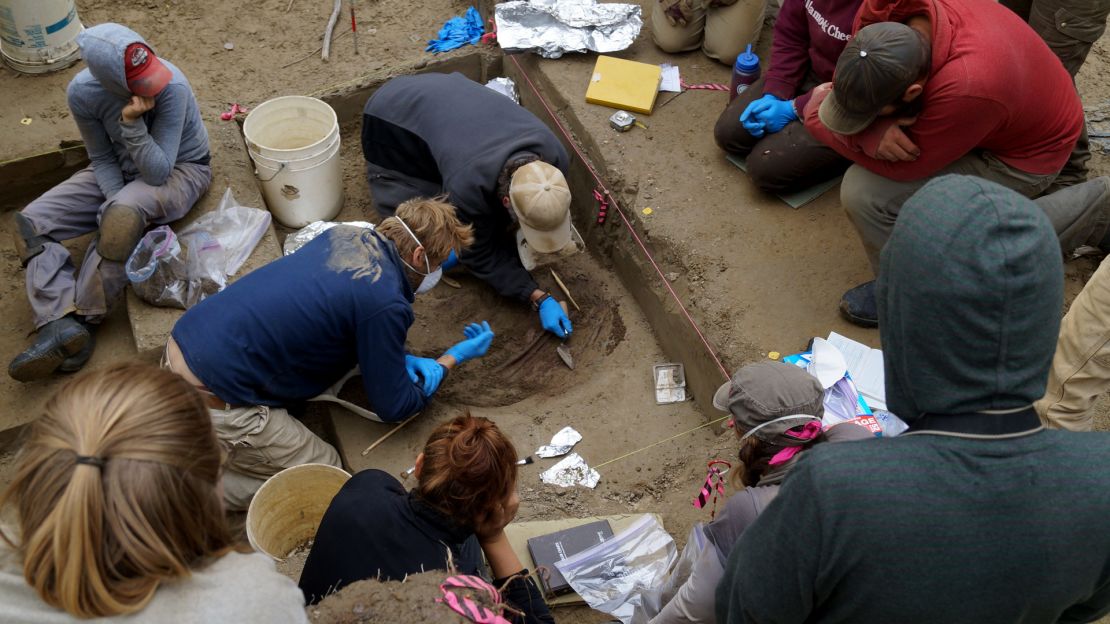 Excavation of the Upward Sun River infants.