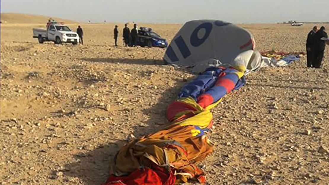 Strong winds were responsible for the crash, the hot air balloon company said.