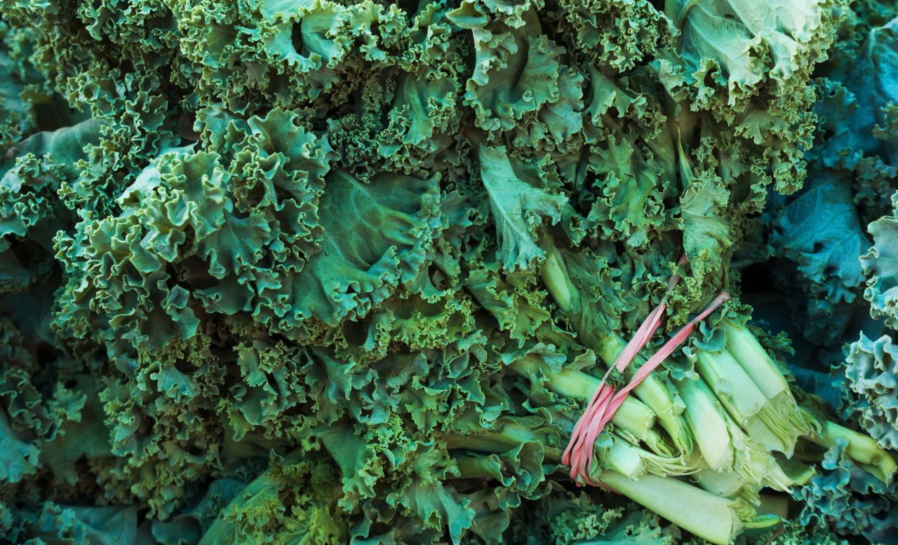 MIT engineers used kale (pictured), watercress, rocket and spinach in their experiments to make plants glow.