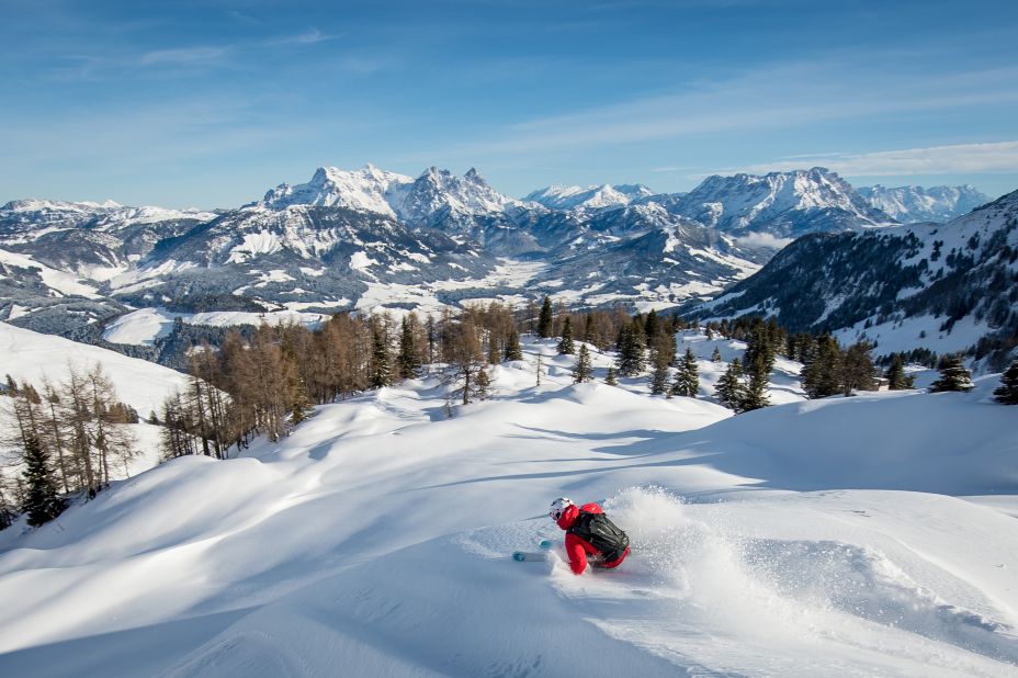 <strong>White playground: </strong>Kitzbuhel's skiing area is linked with that of Kirchberg. Together they offer 54 lifts and about 180 kilometers of skiing with endless backcountry opportunity.  