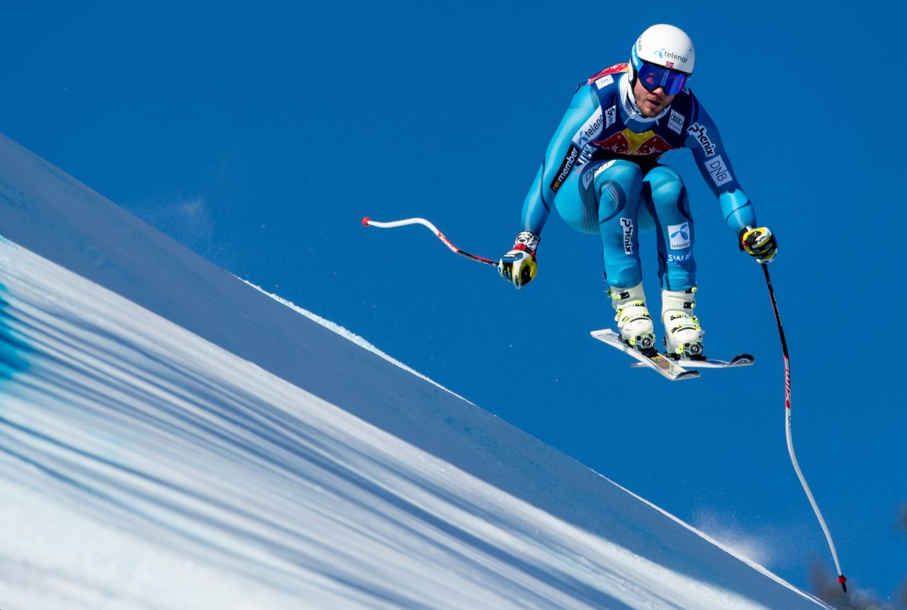 <strong>Nerves of steel: </strong>The Hahnenkamm race requires guts and a no-fear approach to tackle the Streif's huge jumps, and steep, icy terrain as it plunges back towards the town. 