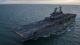 171210-N-BD308-0001 STRAIT OF MAGELLAN (Dec. 10, 2017) The amphibious assault ship USS Wasp (LHD 1) transits the Strait of Magellan. Wasp is transiting to Sasebo, Japan to conduct a turnover with the USS Bonhomme Richard (LHD 6) as the forward-deployed flagship of the amphibious forces in the U.S. 7th Fleet area of operations. (U.S. Navy photo by Mass Communication Specialist 3rd Class Levingston Lewis/Released)