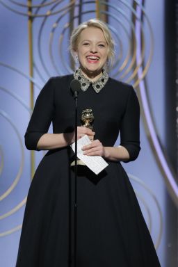 Elisabeth Moss won the Golden Globe Award for best performance by an actress in a TV drama.