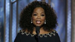 In this handout photo provided by NBCUniversal, Presenter Oprah Winfrey speaks onstage during the 72nd Annual Golden Globe Awards at The Beverly Hilton Hotel on January 11, 2015 in Beverly Hills, California.