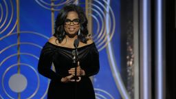 Oprah Winfrey accepts the 2018 Cecil B. DeMille Award  at the Golden Globe Awards.