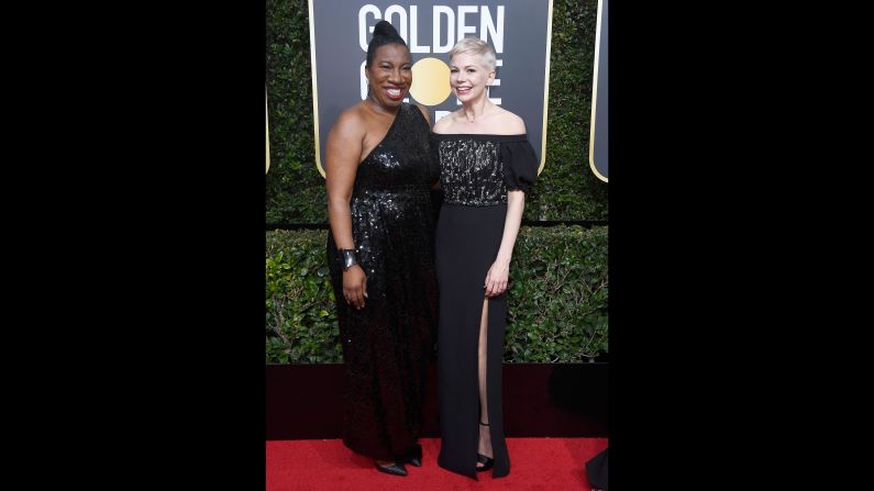 Tarana Burke, left, and Michelle Williams. Burke is the founder of the <a href="index.php?page=&url=http%3A%2F%2Fwww.cnn.com%2F2017%2F10%2F30%2Fhealth%2Fmetoo-legacy%2Findex.html" target="_blank">#MeToo movement.</a>