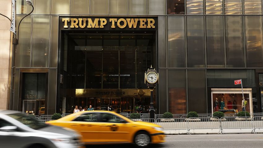 NEW YORK, NY - AUGUST 14:  Trump Tower stands along Fifth Avenue on August 14, 2017 in New York City. Security throughout the area is high as President Donald Trump is expected to arrive at his residence in the tower later today, his first visit back to his apartment since the inauguration. Numerous protests and extensive road closures are planned for the area.  (Photo by Spencer Platt/Getty Images)